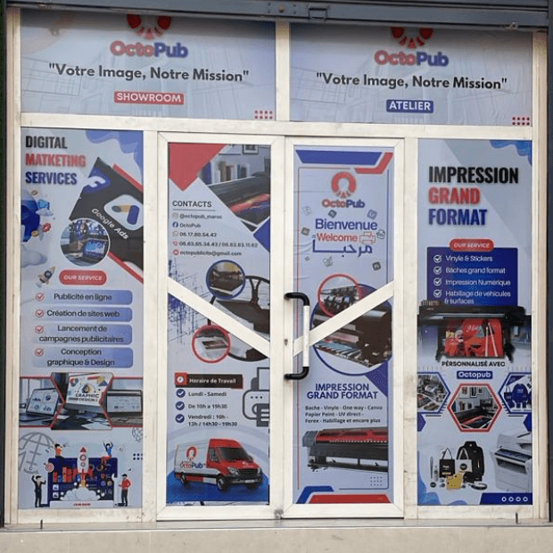 OctoPub — Imprimerie Meknès, Showroom & Atelier Anassi
